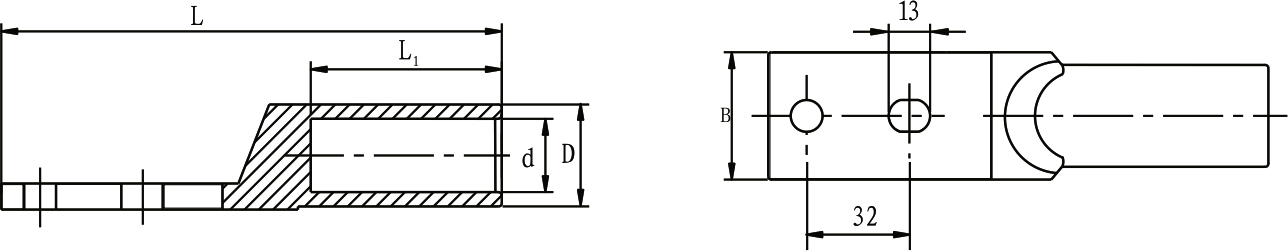 Биметаллические кабельные наконечники DTL-2-F